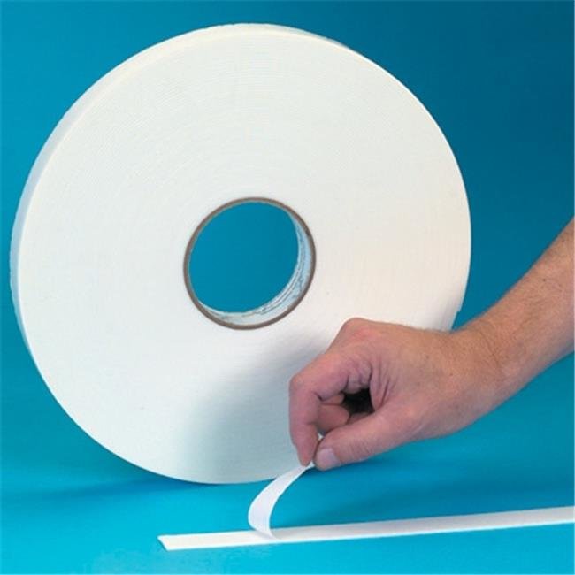 Tape Logic T9431162PK 0.50 in. x 72 yards 0.031 in. Thick Polyethylene White Double Sided Foam Tape - Pack of 2